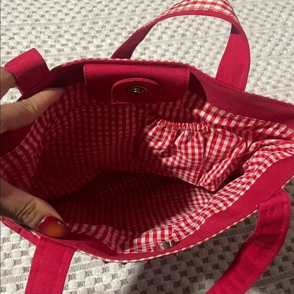 Vintage Festive Red Santa Tote Bag